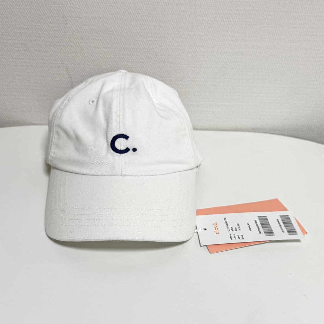 클로브 화이트 볼캡 (택째 새상품) 상품이미지1