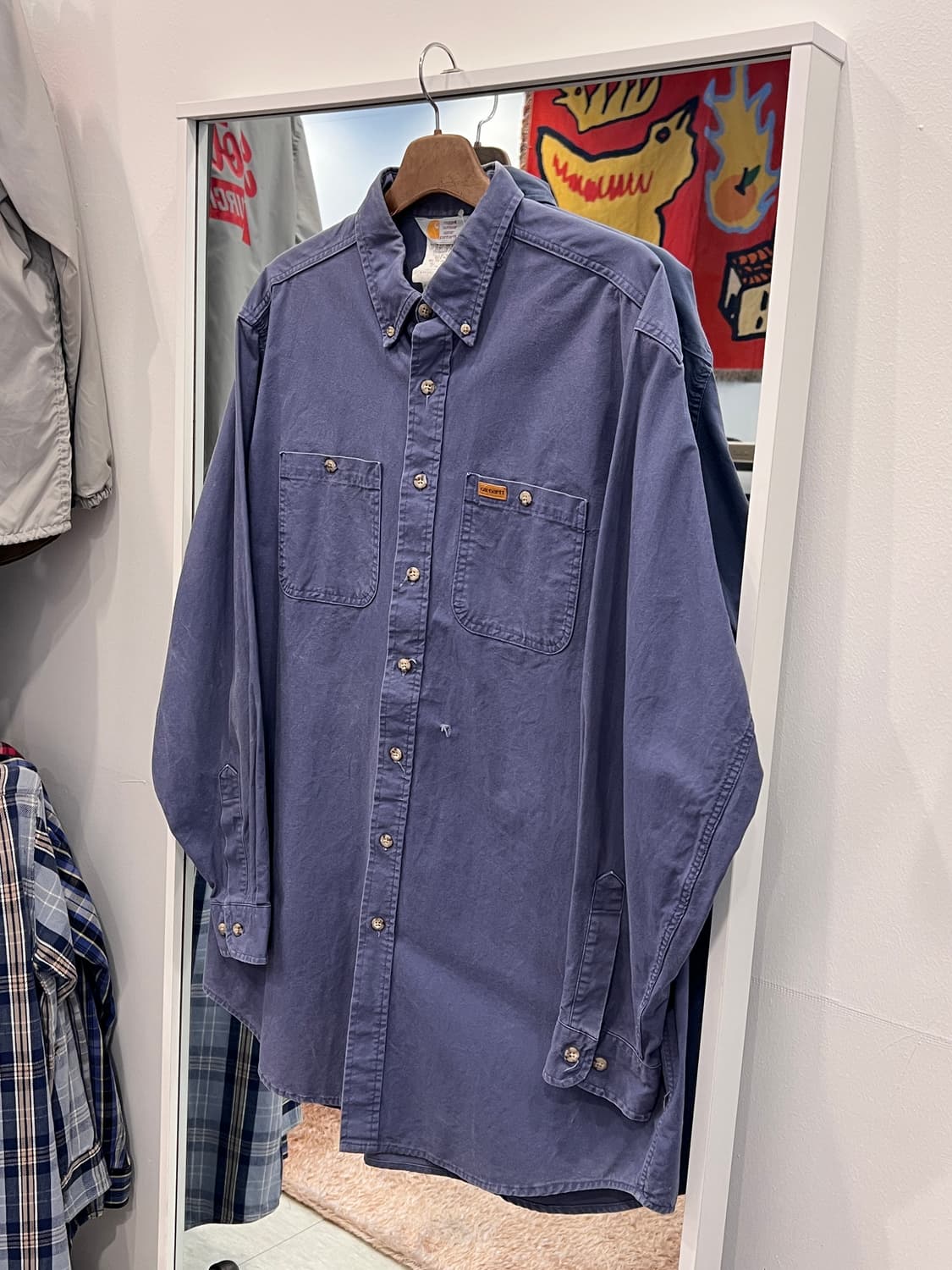 90s Carhartt 칼하트 투포켓 워크 셔츠 (made in USA) 상품이미지1