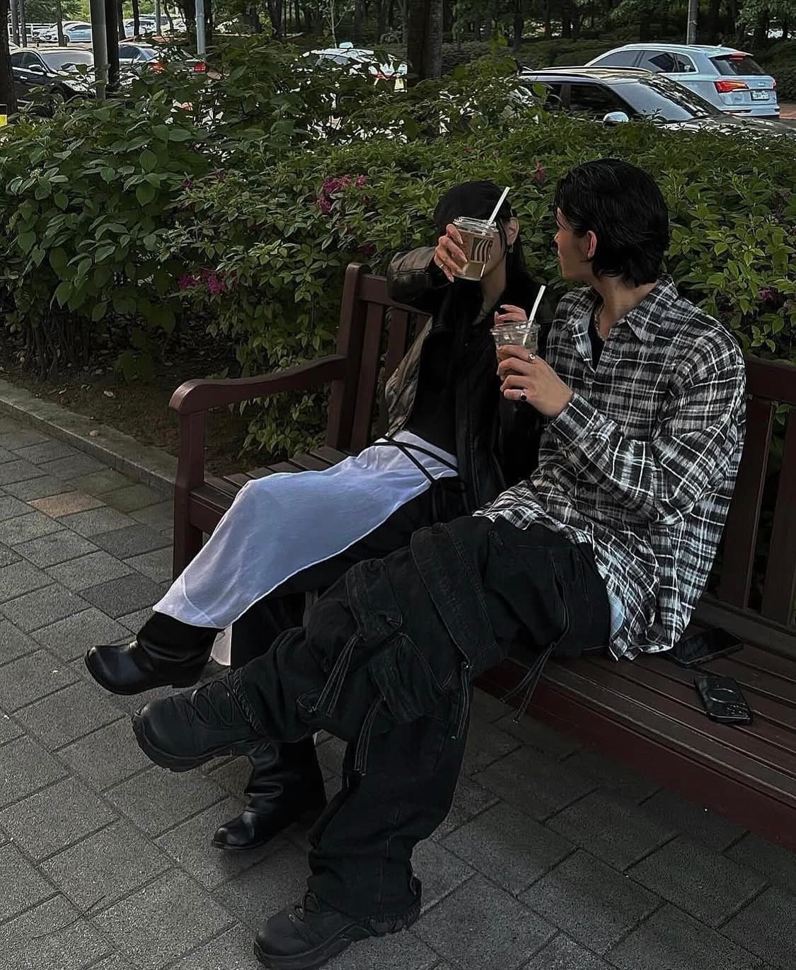 새상품,트밍 가방 서비스) 트리밍버드 시스루 스트랩 랩 팬츠-화이트 상품이미지2