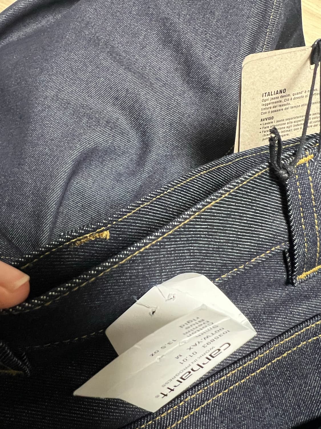 칼하트 브랜든 팬츠 블루 리지드 m 판매or교환 상품이미지5