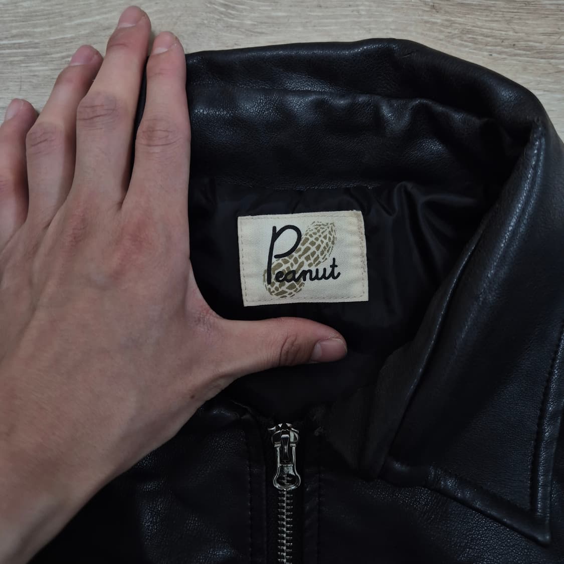 PEANUT 피넛 남성 싱글 라이더 레더 봄버 가죽자켓 L(100) 상품이미지5