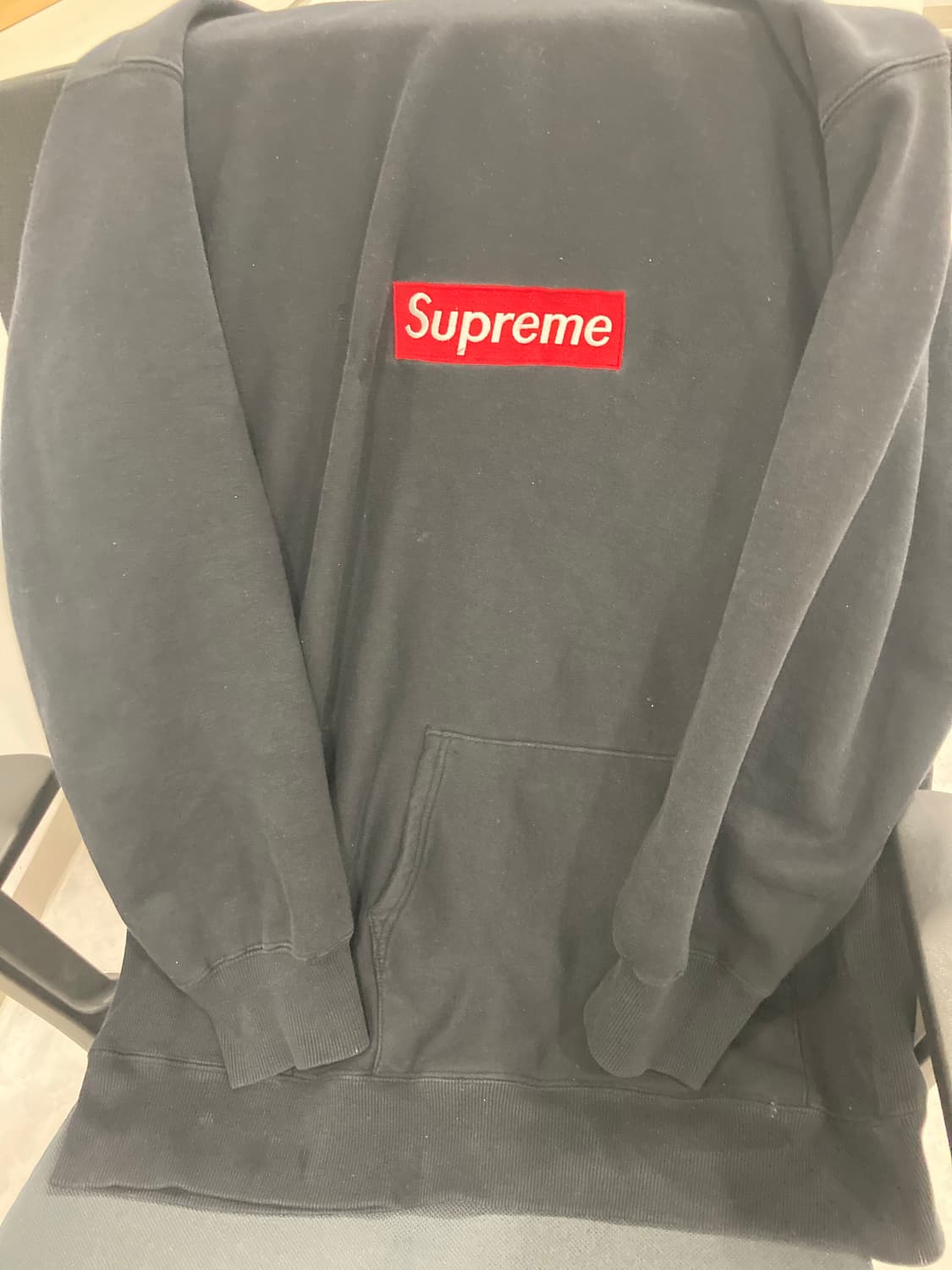 슈프림 레드 로고 박스 후드티 상품이미지1