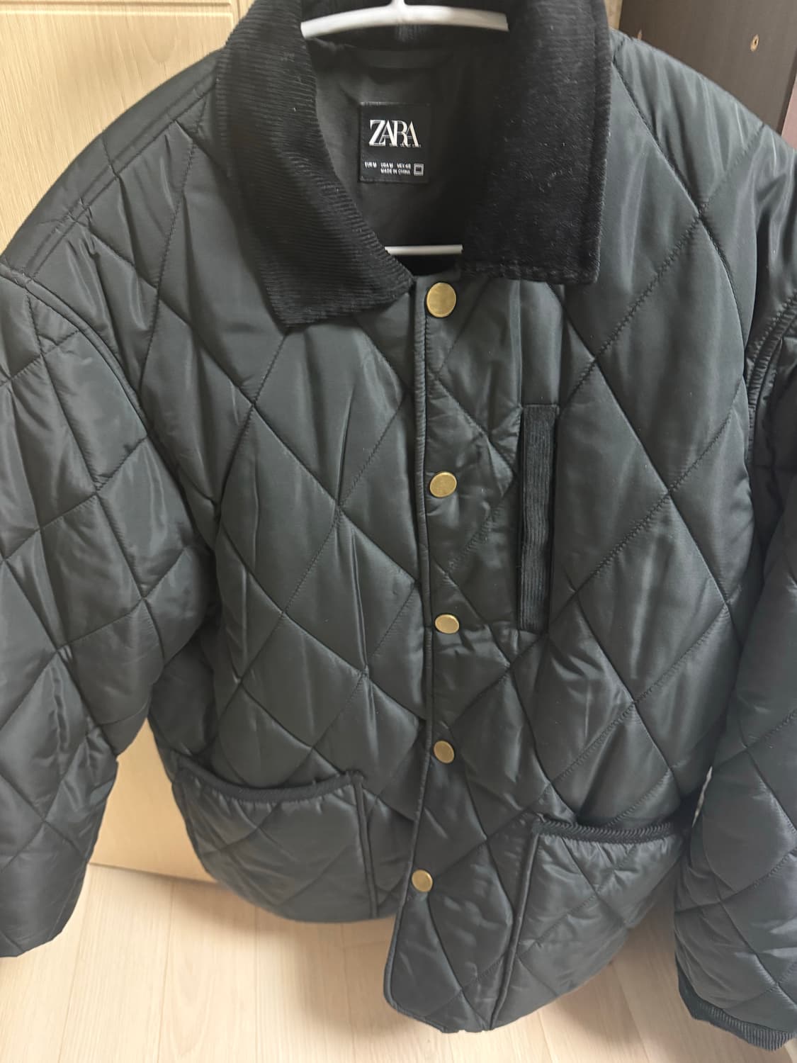 자라 퀼팅 자켓 블랙 M 상품이미지1