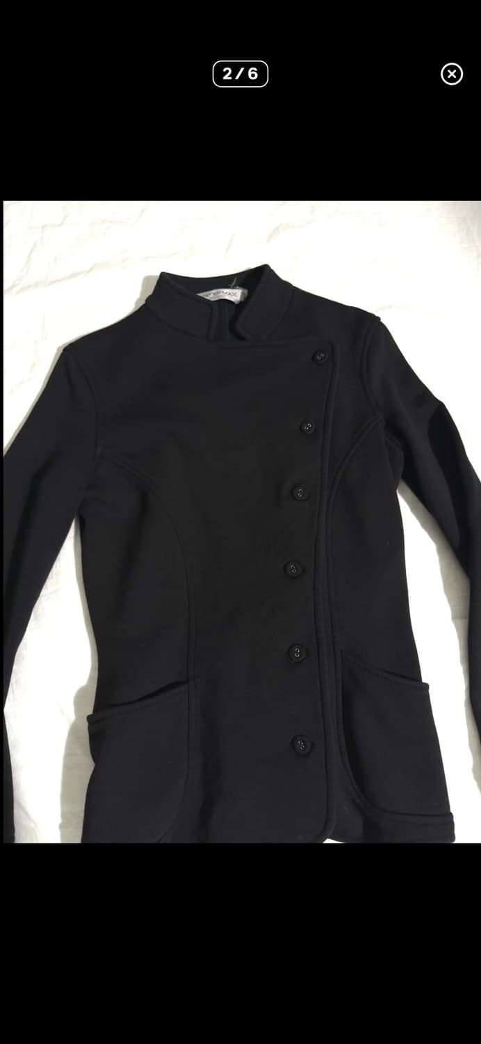 막스마라 코튼 사선 버튼 크롭컷 펜싱자켓 상품이미지2