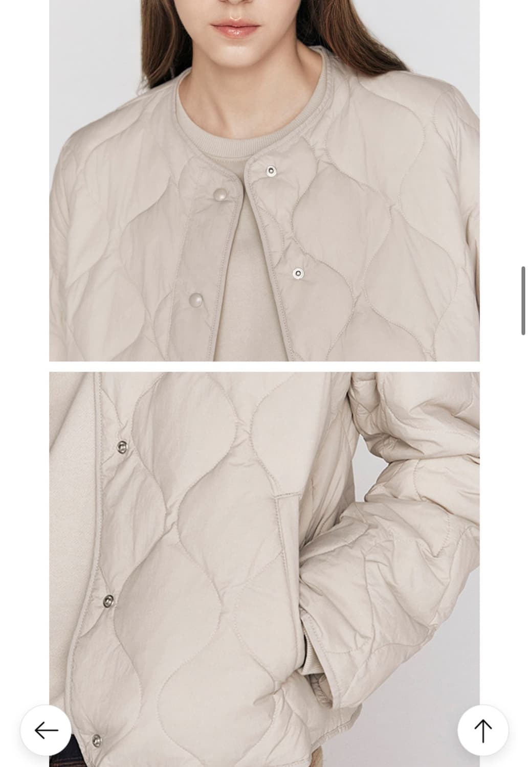 지오다노 여성 퀄팅 경량 패딩 상품이미지4