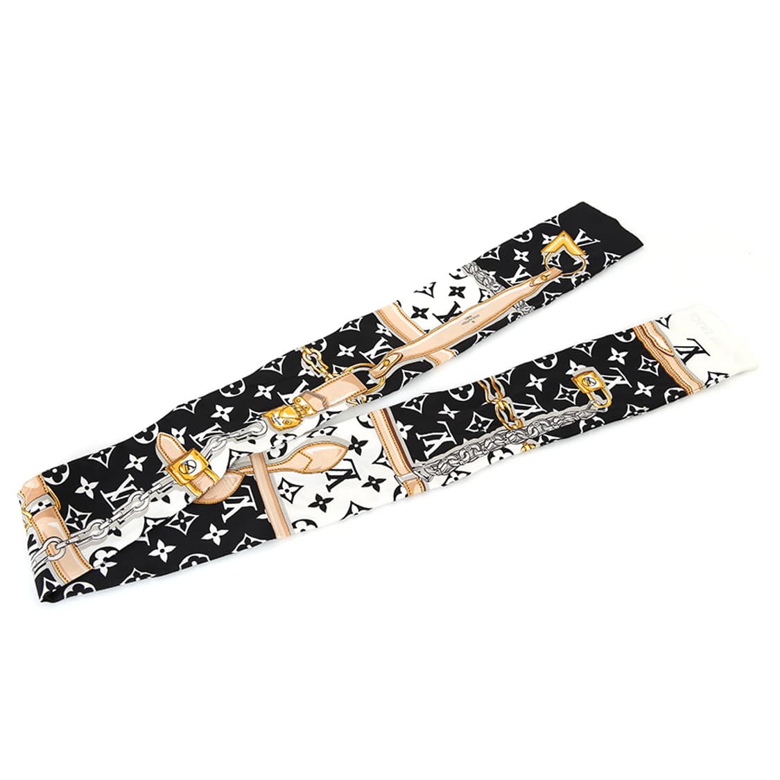 루이비통 컨피덴셜 방도 블랙 화이트 반다나 미니스카프 M78656 상품이미지5