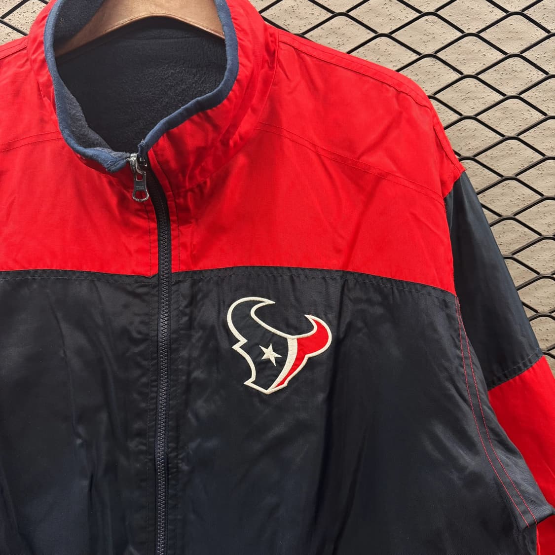 USA VINTAGE 리버시블 플리스자켓 휴스턴 텍산스 팀로고 빅컬러블럭 상품이미지6