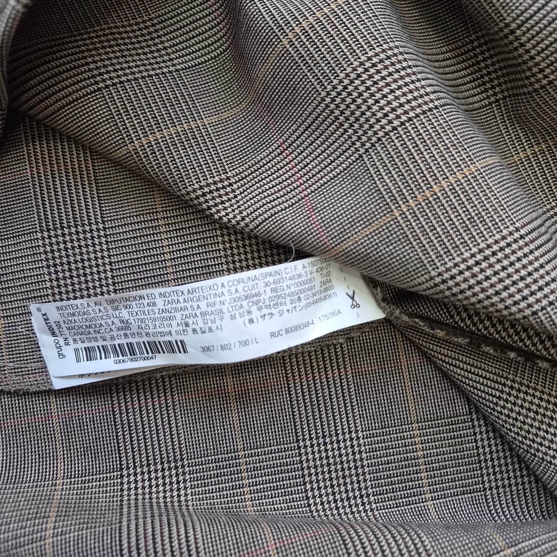 L) ZARA 자라 체크 원피스 상품이미지5