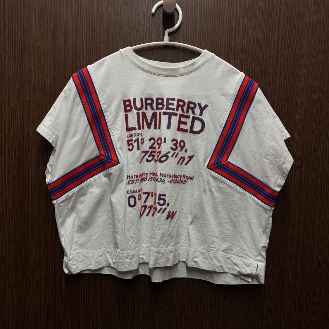 버버리 크롭 반팔티셔츠 12y 상품이미지1
