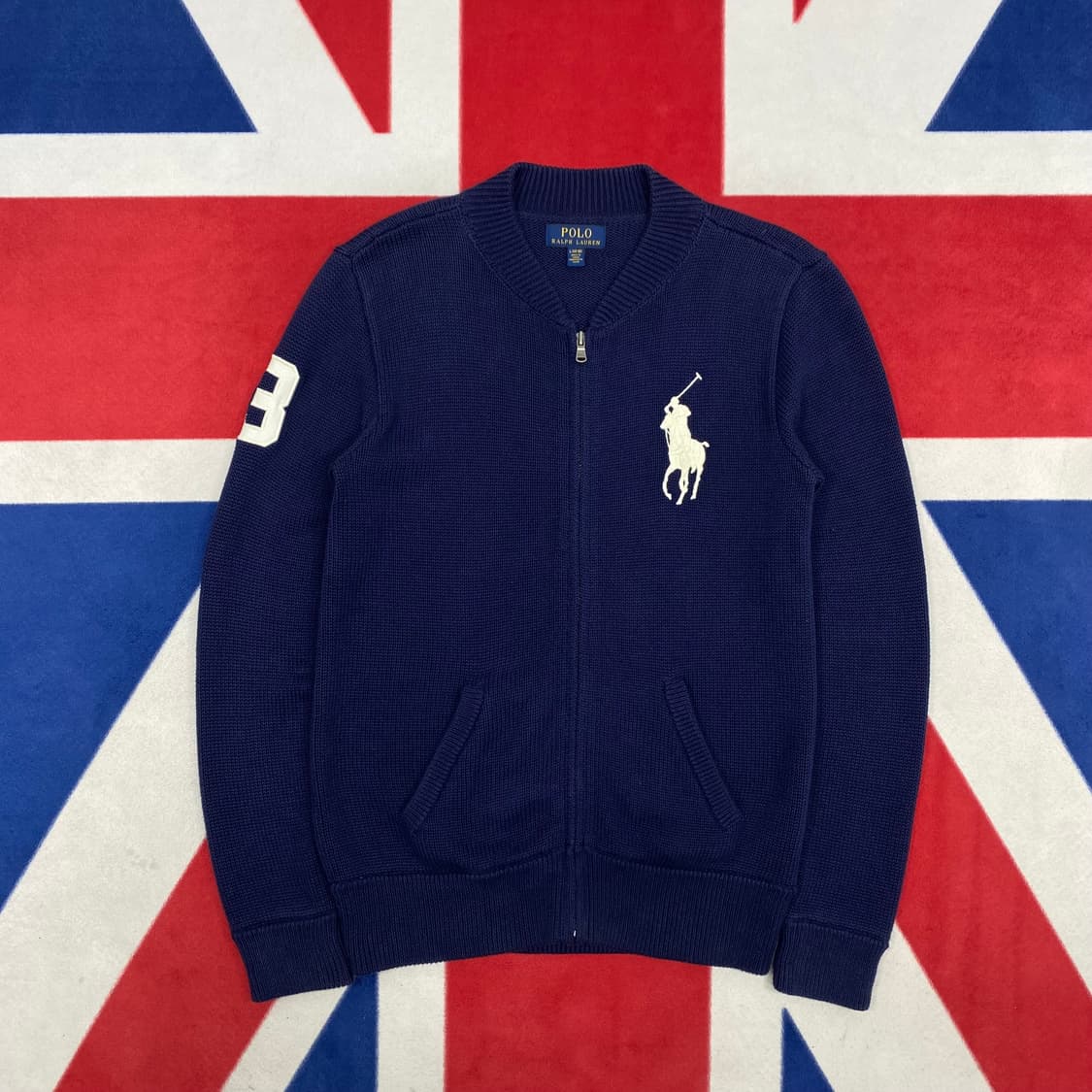 폴로 빅포니 니트집업 실측 S  상품이미지1