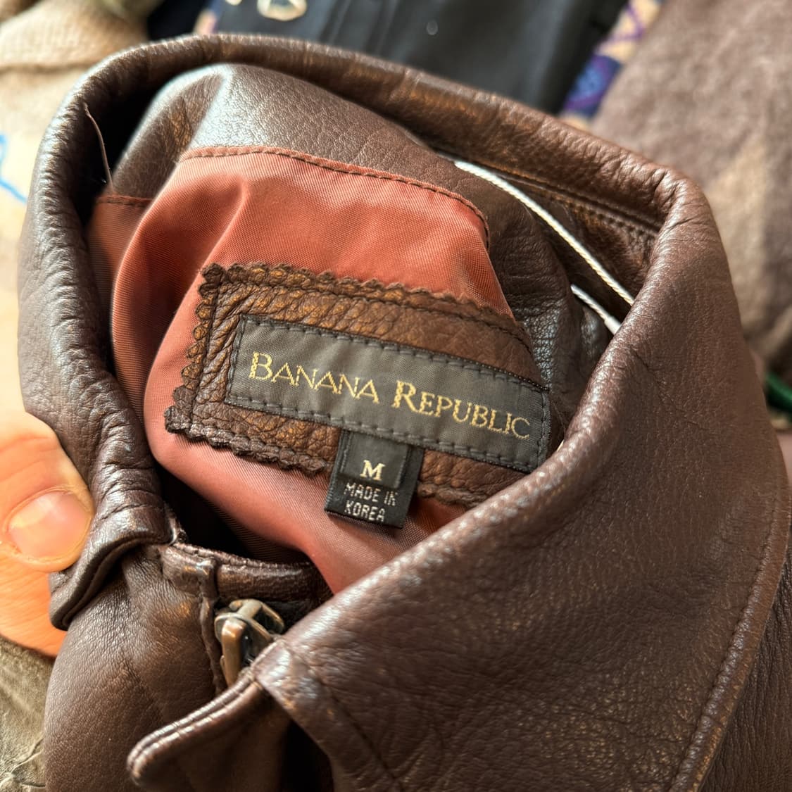 90S 바나나 리퍼블릭 리얼 레더 카코트 자켓 상품이미지8