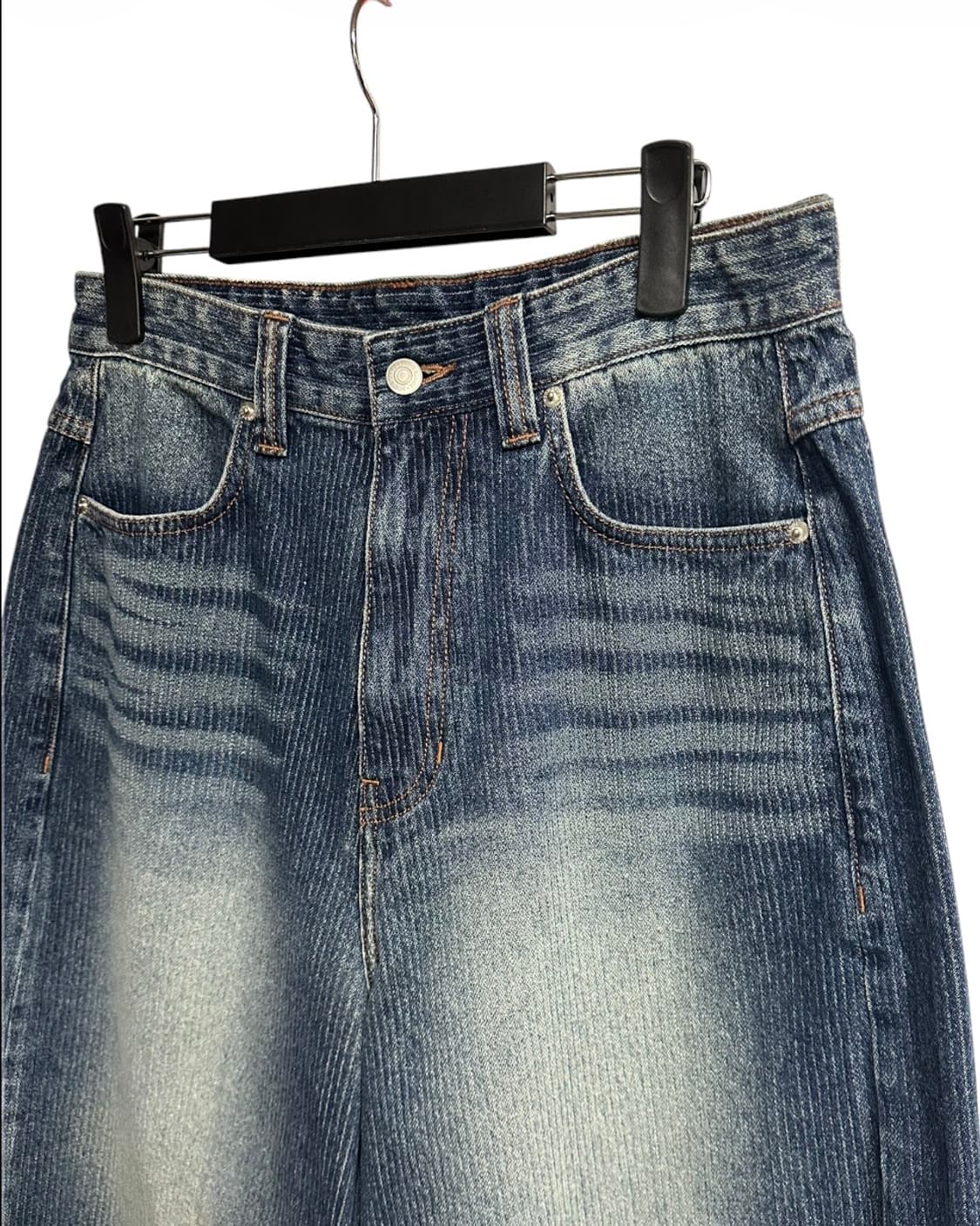 노운 커브드 와이드 데님팬츠 1 size 상품이미지3