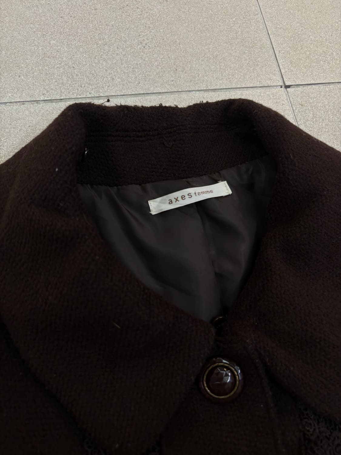 엑시즈팜 브라운 코트 상품이미지7