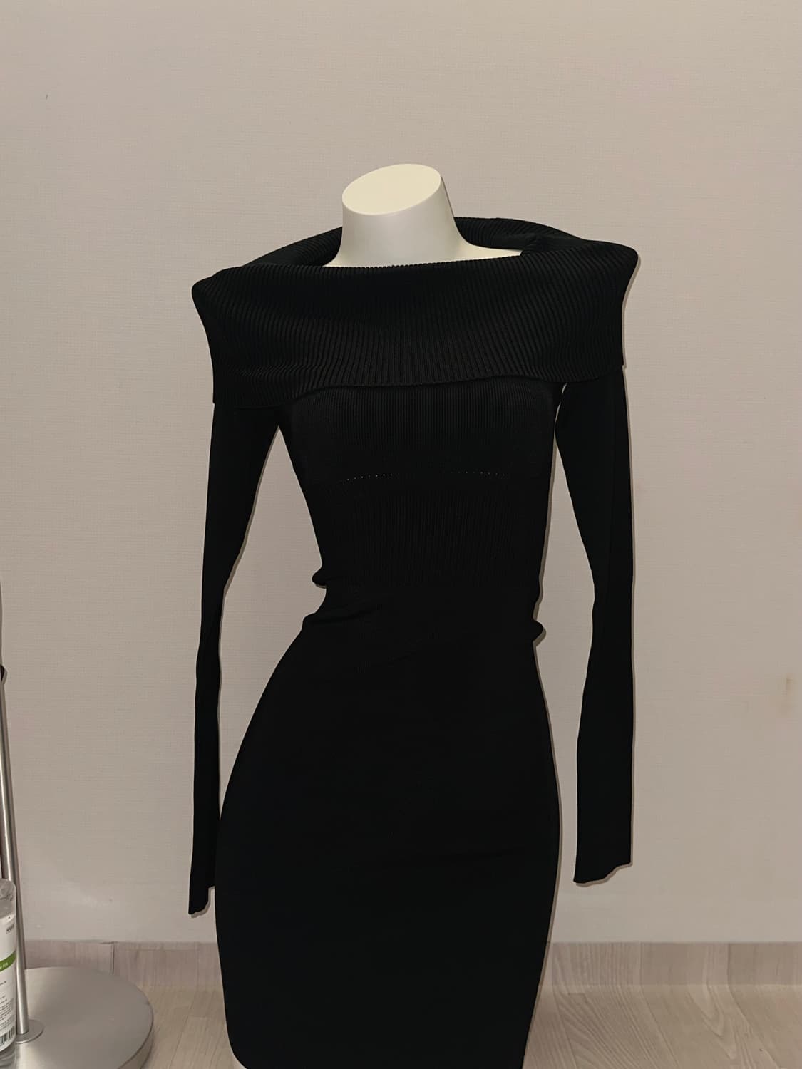 블랙 투웨이 미니  니트 원피스 상품이미지1