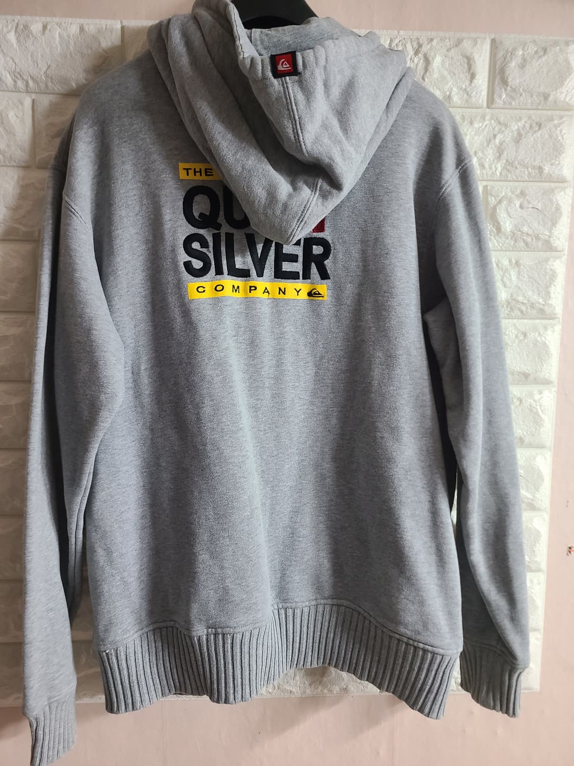 [수57]퀵실버 회색 후드집업(m) 상품이미지5