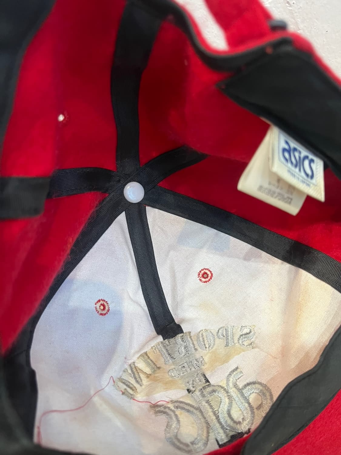 80-90s 빈티지 아식스 울 캡 모자 Made in JAPAN 상품이미지9