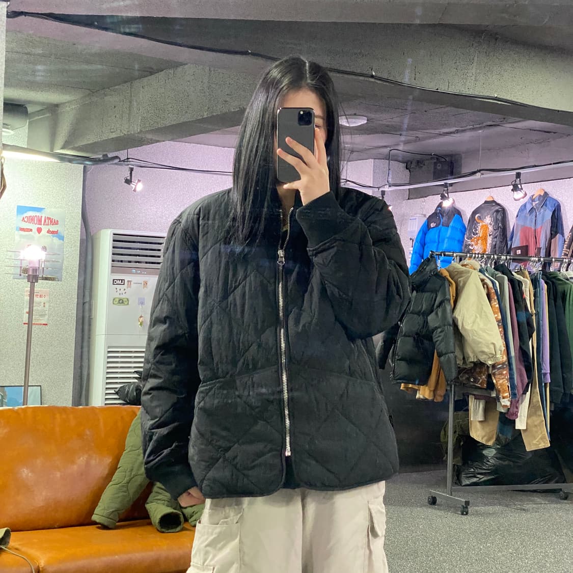 스투시 다이스 퀄티드 블랙 누빔 자켓 B3999 상품이미지1