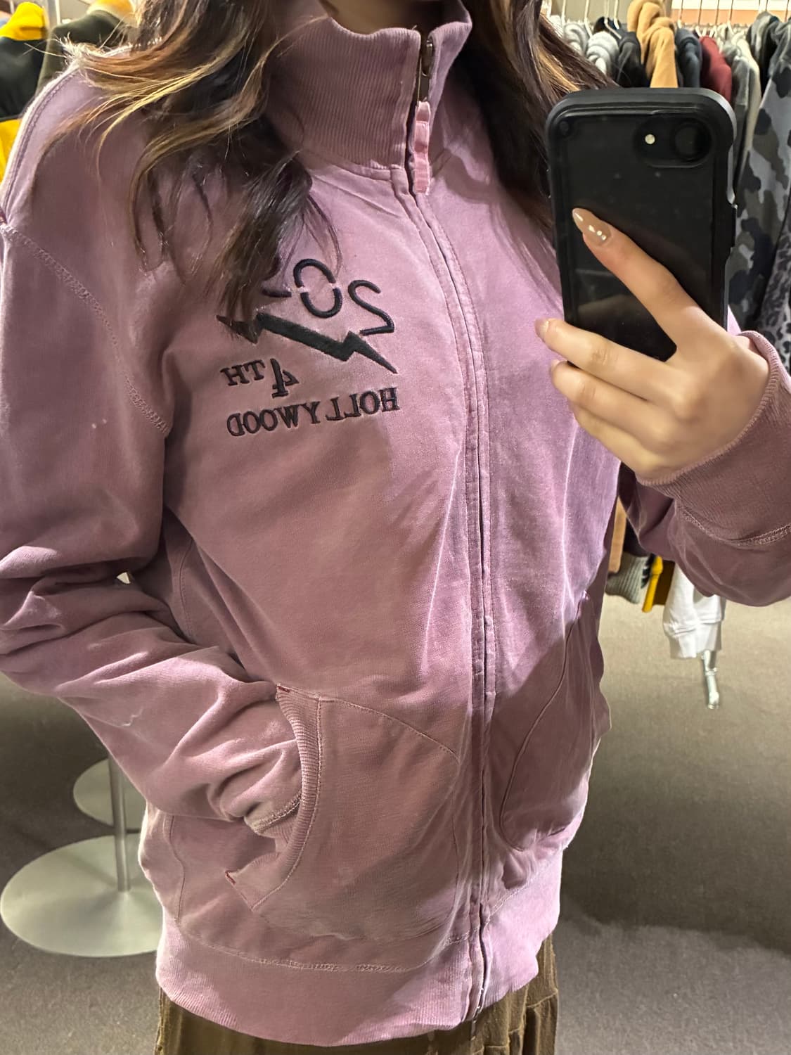 M)Japanese vintage 여성 모브 하이넥 집업 상품이미지1