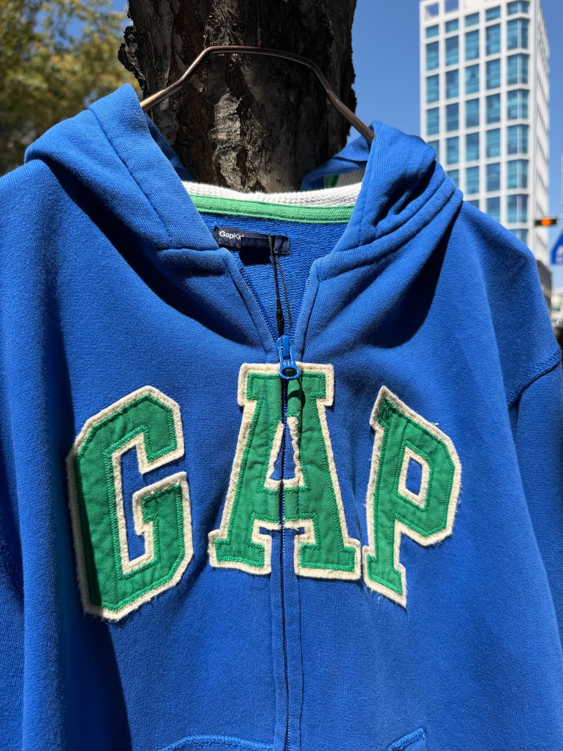 Gap Blue Full-Zip Logo Hoodie 상품이미지1