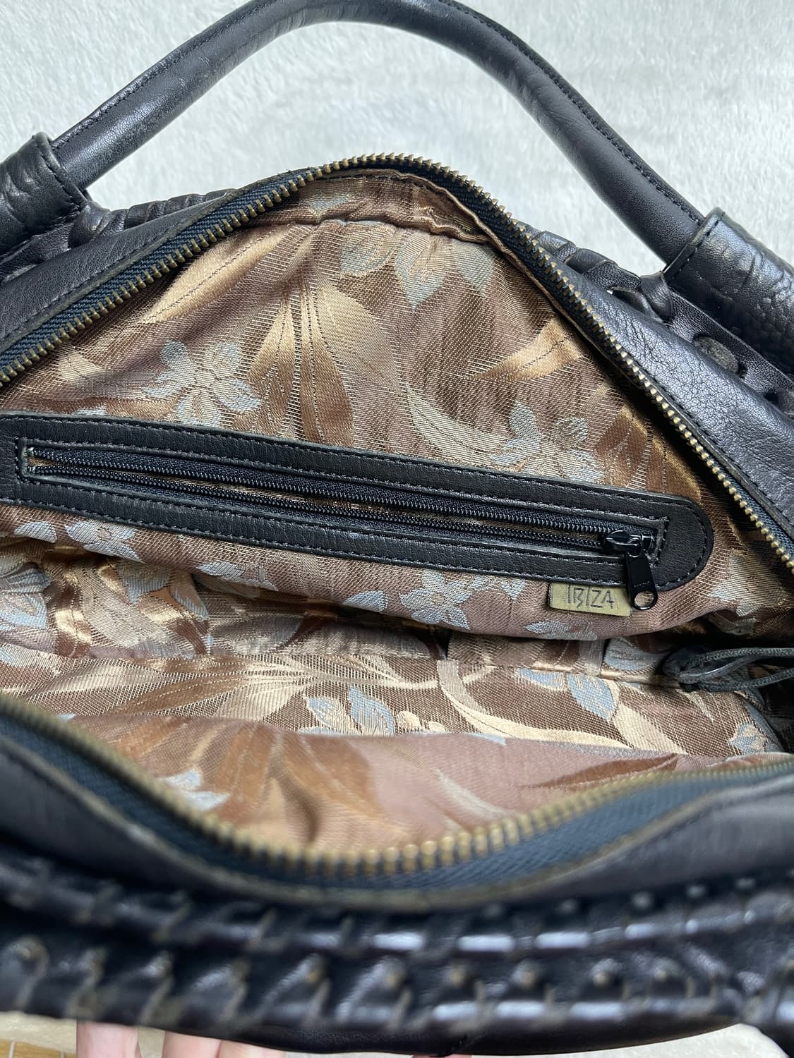 IBIZA 블랙 가죽 토트백 || 일본빈티지 상품이미지9