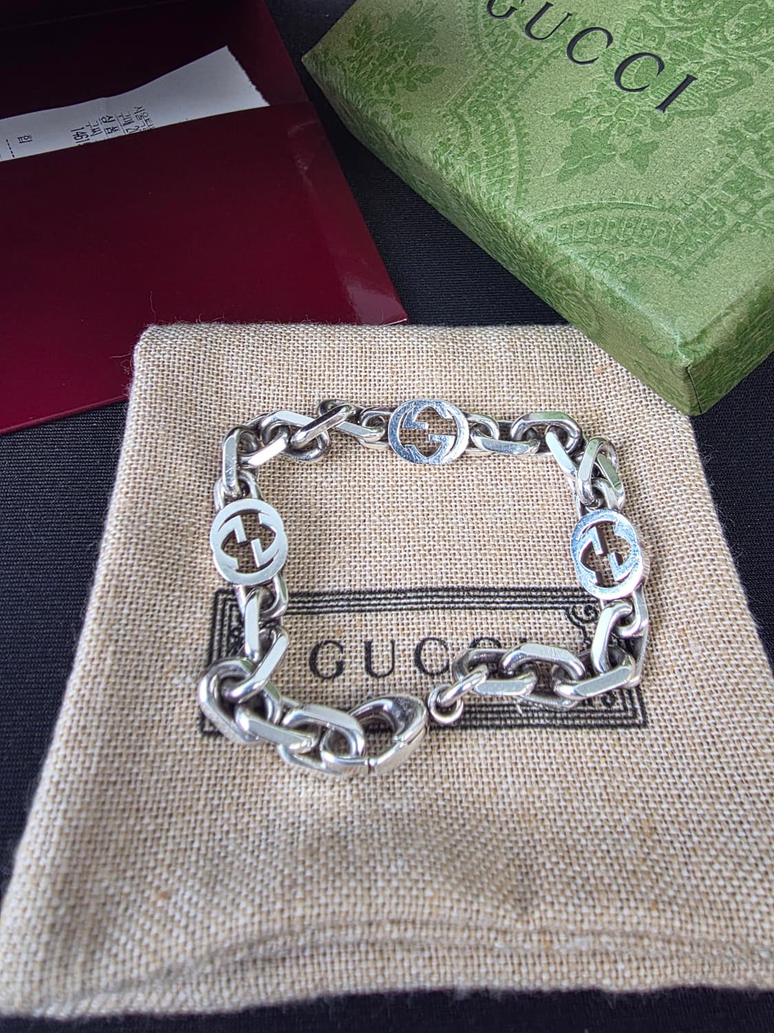 구찌 인터로킹 체인팔찌16호 상품이미지2