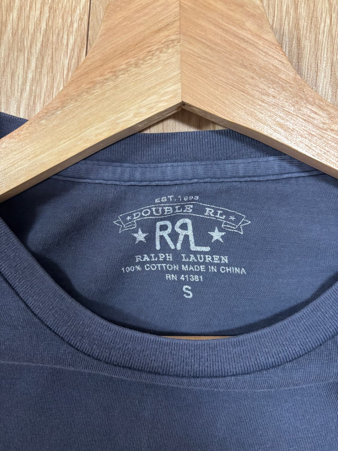 [S]RRL 코튼 저지 크루넥 티셔츠 네이비 상품이미지3
