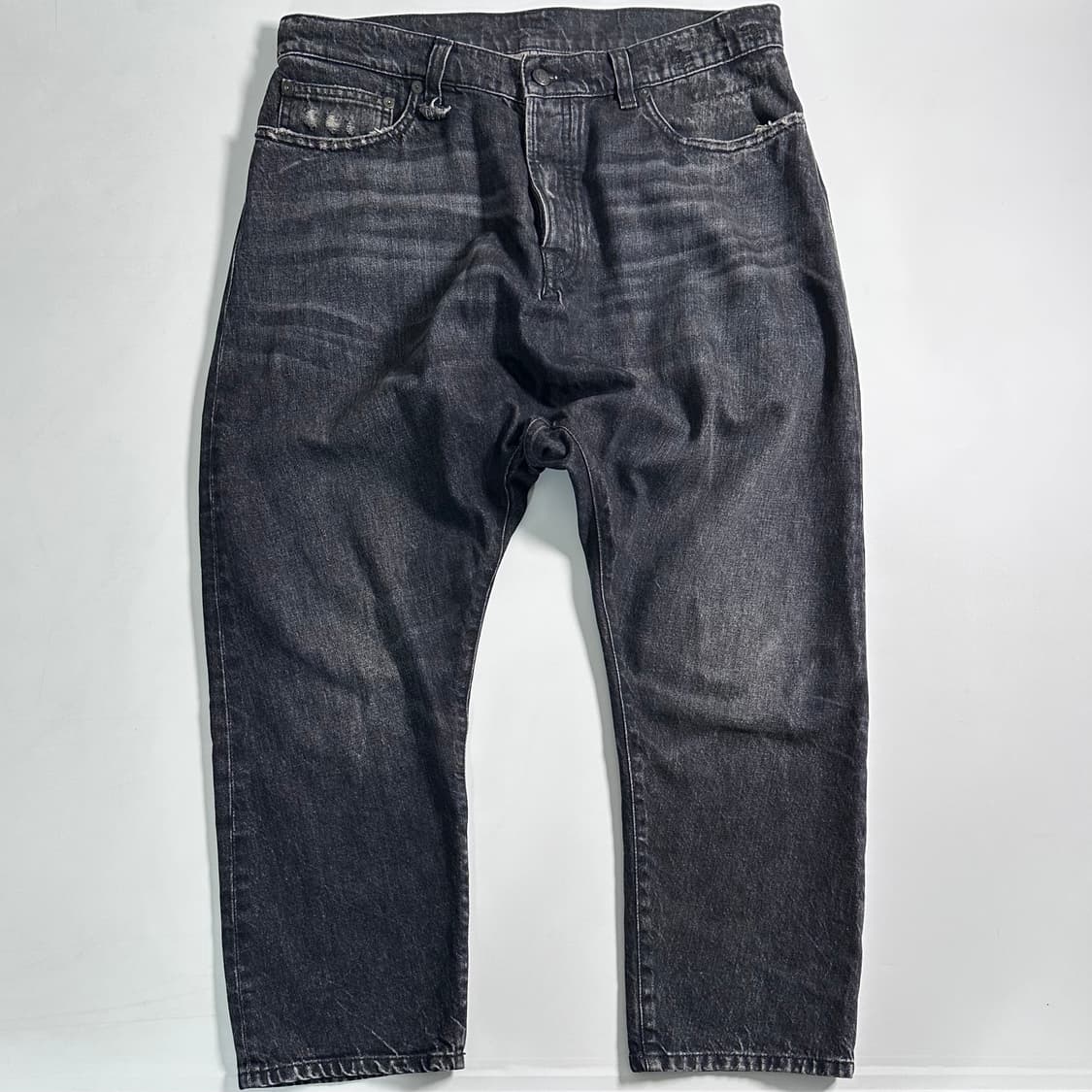 R13 알써틴 흑청 배기핏 팬츠  상품이미지1