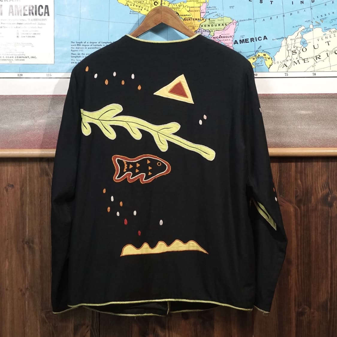 1990s 아플리케 핸드메이드 자수 자켓 상품이미지4