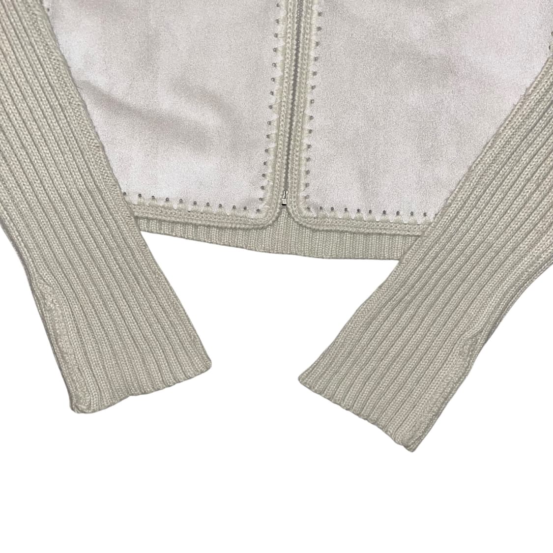 앞면 스웨이드 니트 반폴라집업 모리y2k갸루 상품이미지3