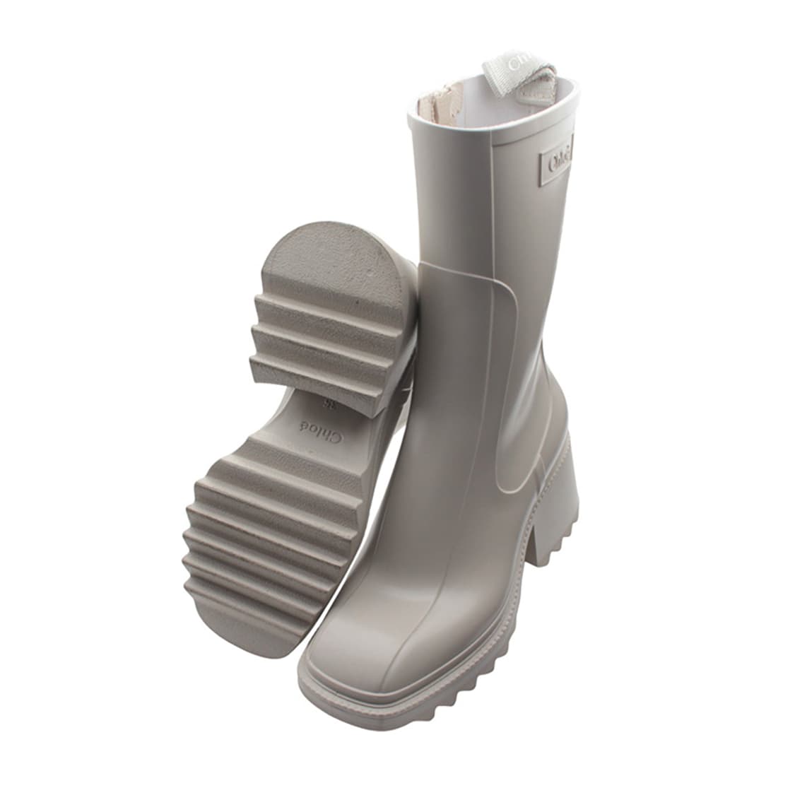 끌로에 오프화이트 러버 미들 레인부츠 35 상품이미지3