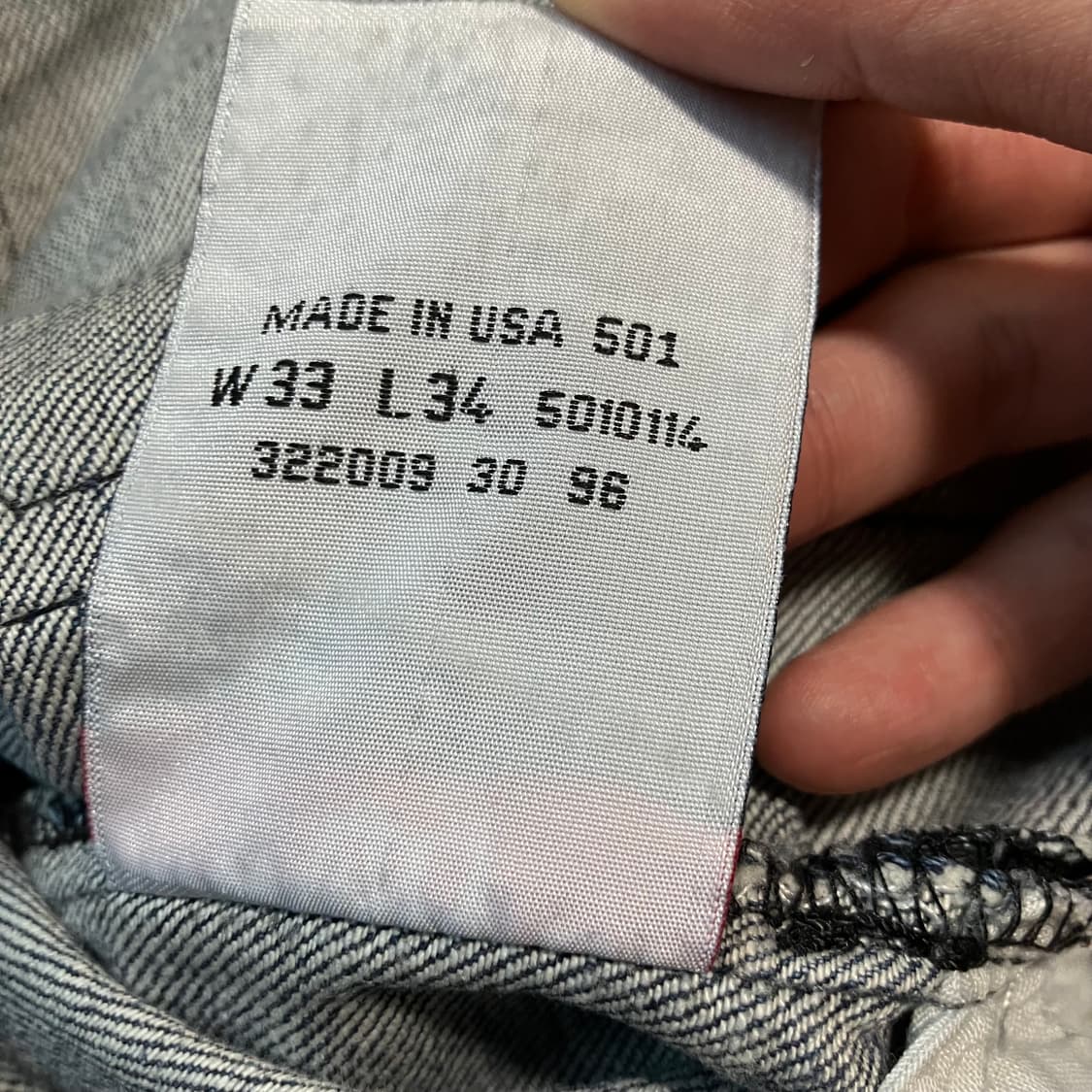 Levis 리바이스 90s 미국판 501 빈티지 그레이흑청 팬츠 33-4 상품이미지9