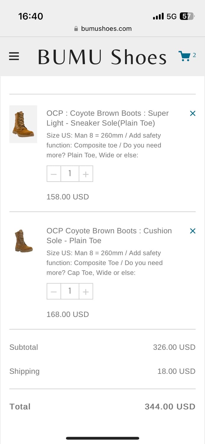 미군 OCP 전투화 군화 워커 부츠 260~265 상품이미지3