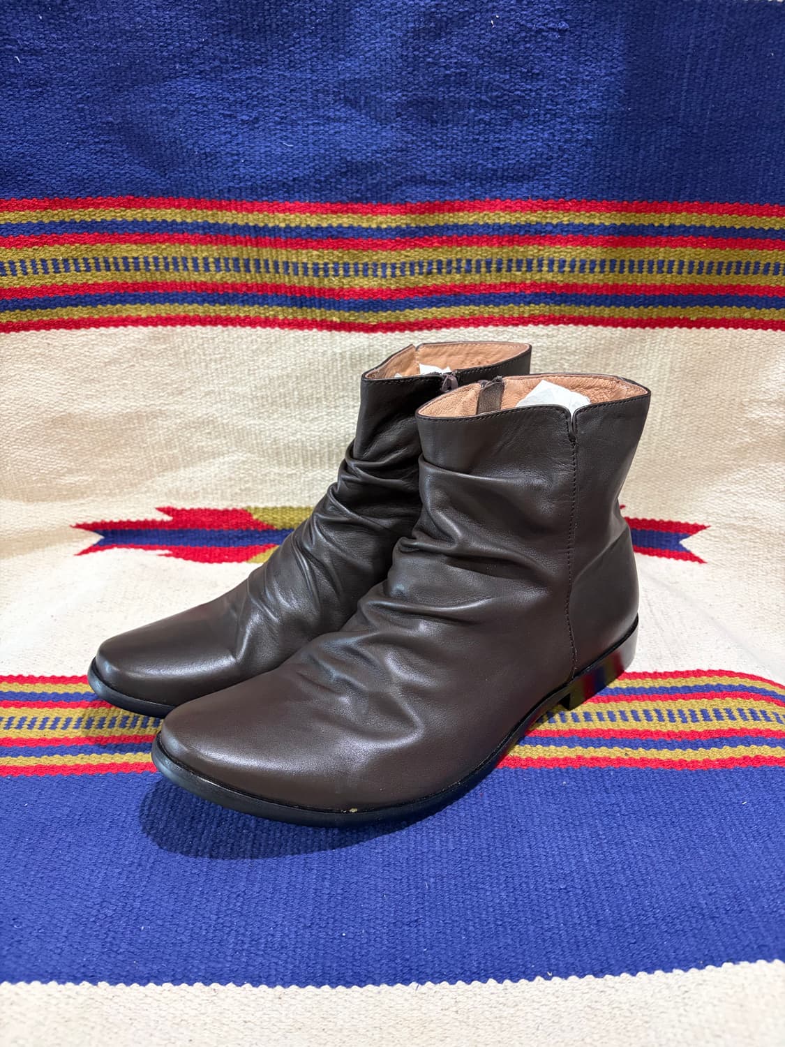 EDWARD 제팬 레더 드레이프 셔링 부츠 상품이미지1