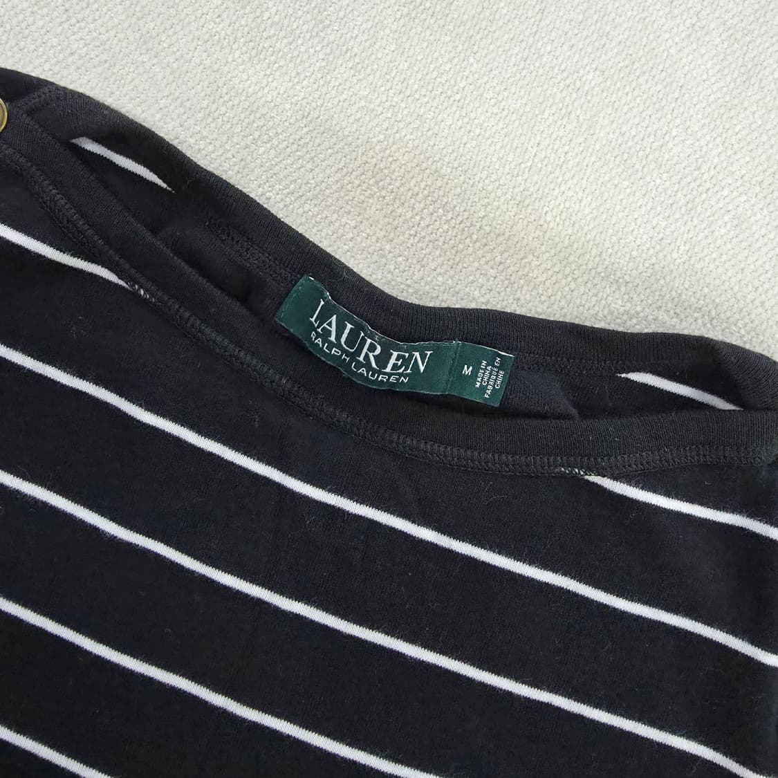 [M] 로렌 랄프로렌 여성 스트라이프 긴팔티 1231J 상품이미지2