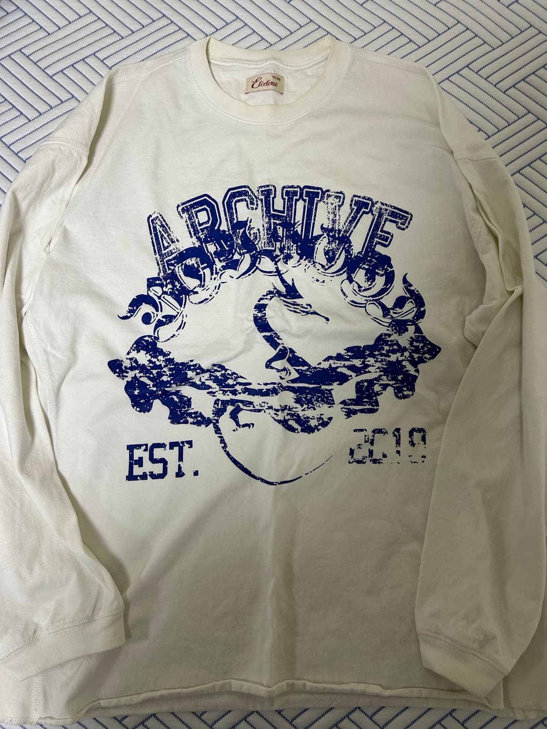 (M) etce 이티씨이 드래곤 롱슬리브 화이트 상품이미지1