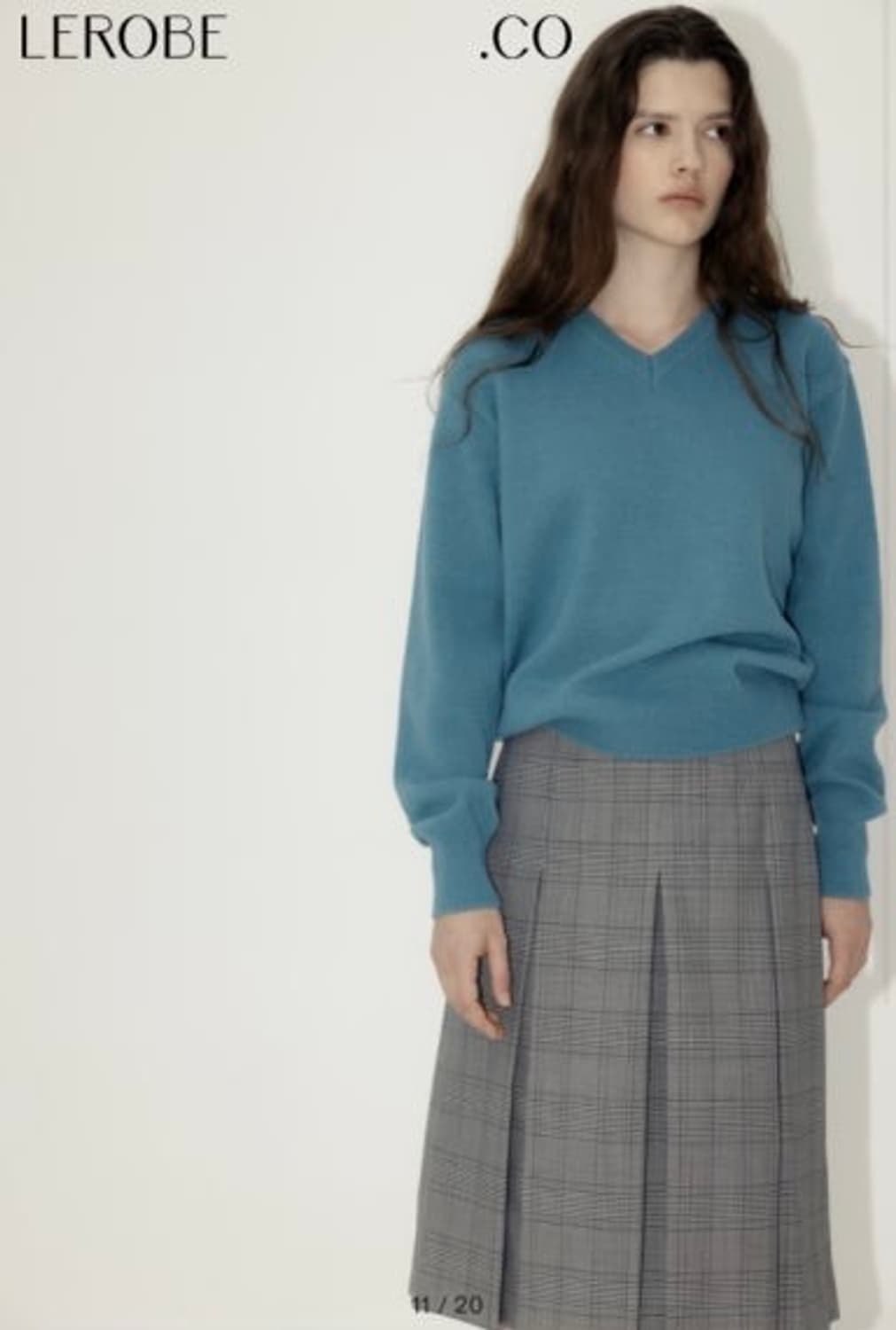 (s) 르로브 울 플리츠 스커트 상품이미지2