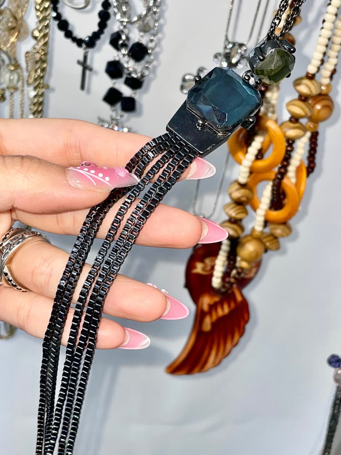 페어리 큐빅 태슬 드롭 네크리스 상품이미지3