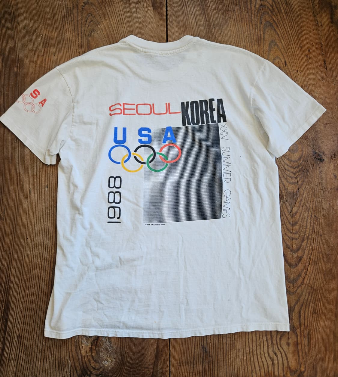 80s 빈티지 서울 올림픽 미국팀 티셔츠  상품이미지2