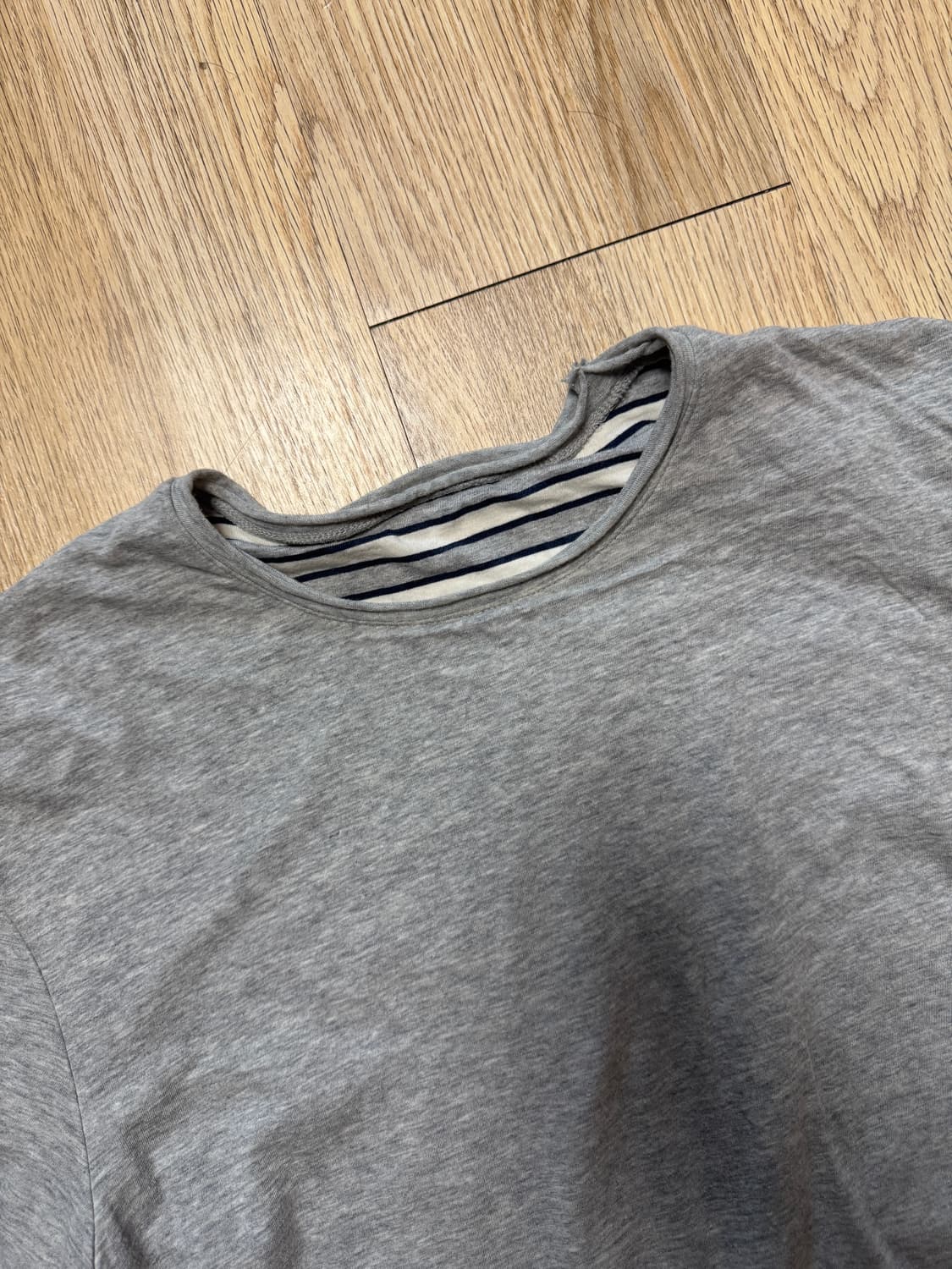 해칭룸 Two Face Stripe Tee M.Grey 2사이즈 상품이미지6