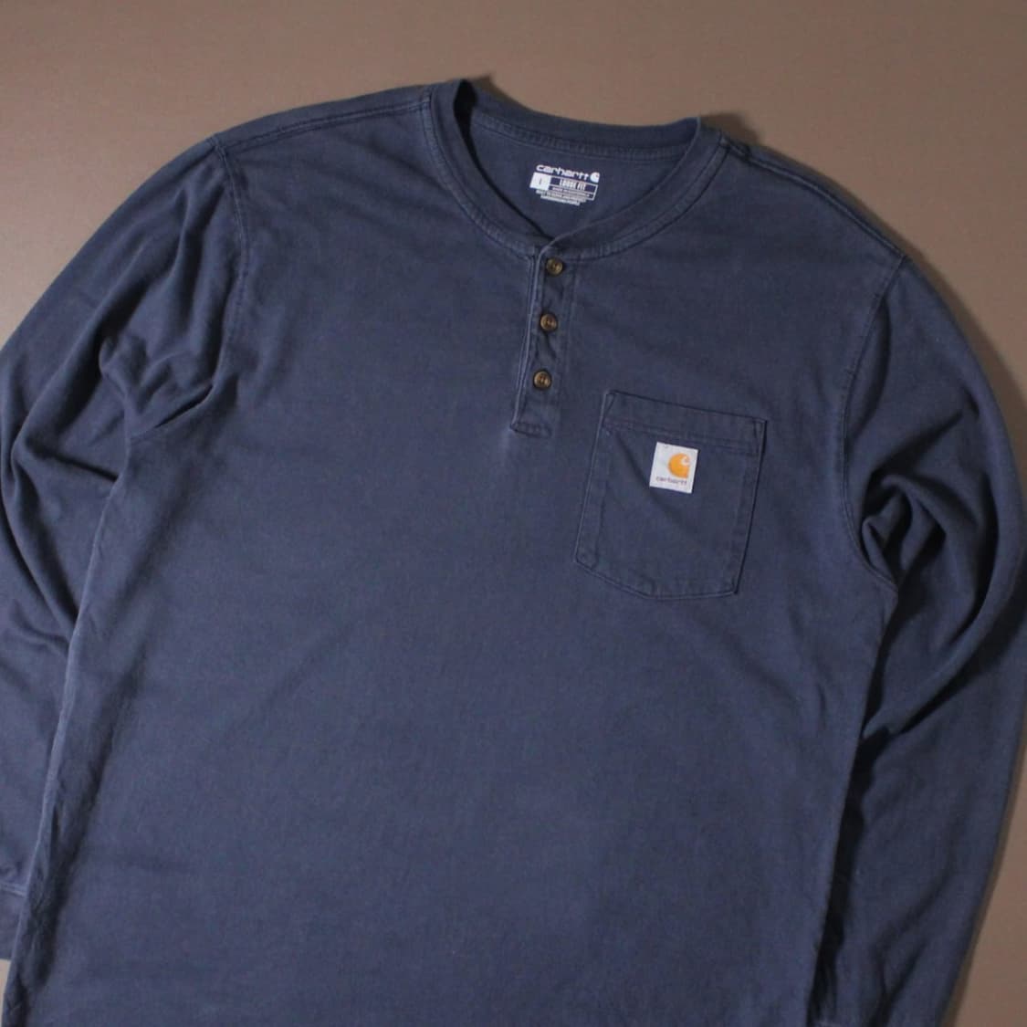 Carhartt 칼하트 차콜 헨리넥 롱 슬리브 상품이미지2