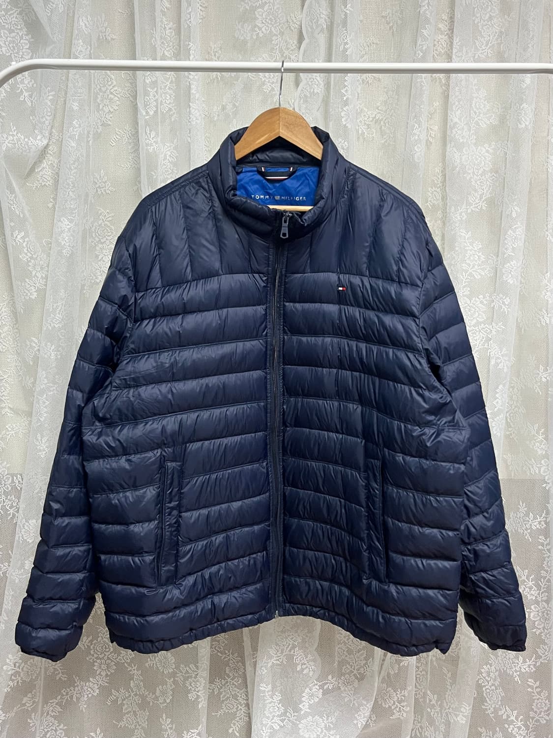XXL) 타미힐피거 덕다운 경량패딩 네이비 상품이미지1