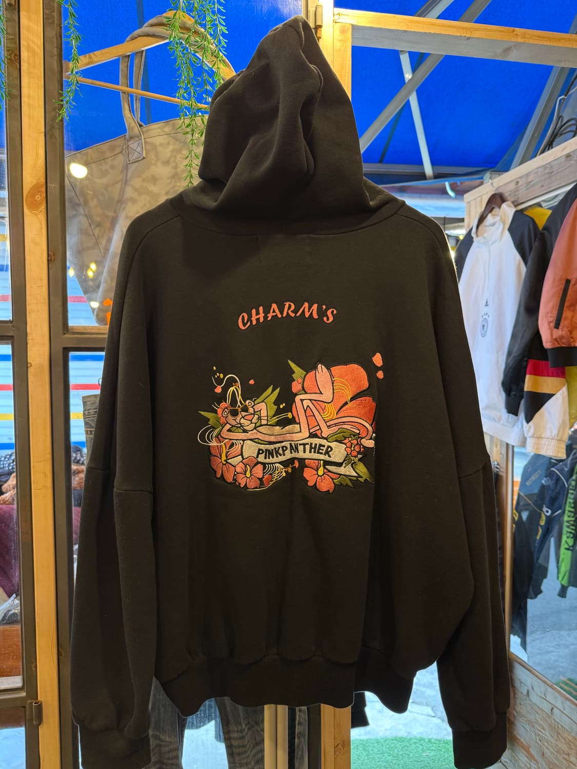 참스 핑크 팬더 자수 후드티 상품이미지3