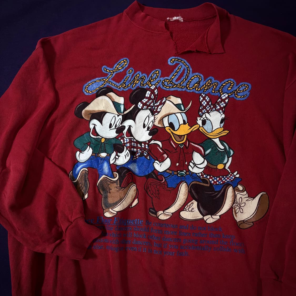 80s Disney “Line Dance” Sweatshirt 디즈니 상품이미지9