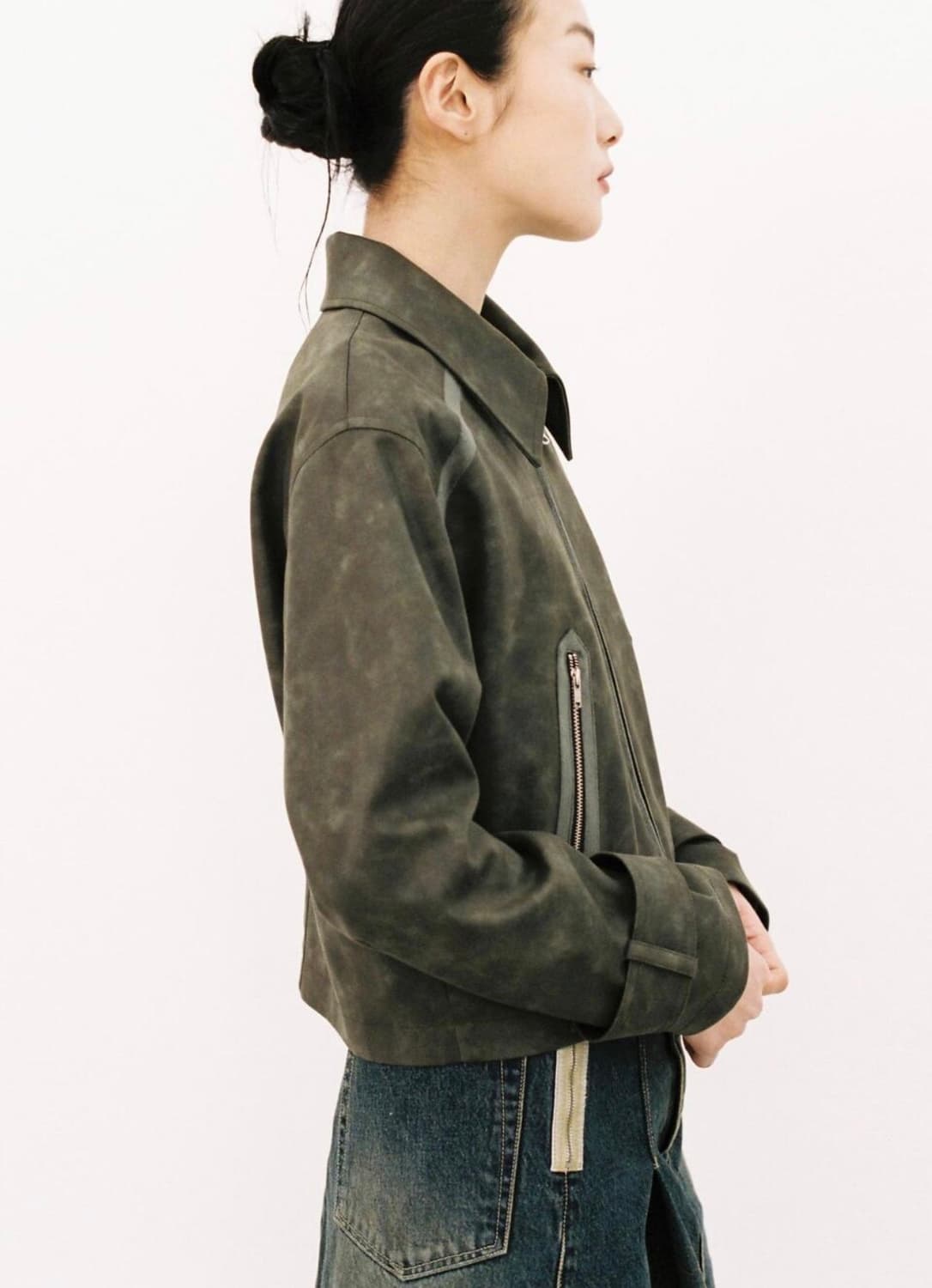 999휴머니티 에코크랙레더자켓 브라운 상품이미지5