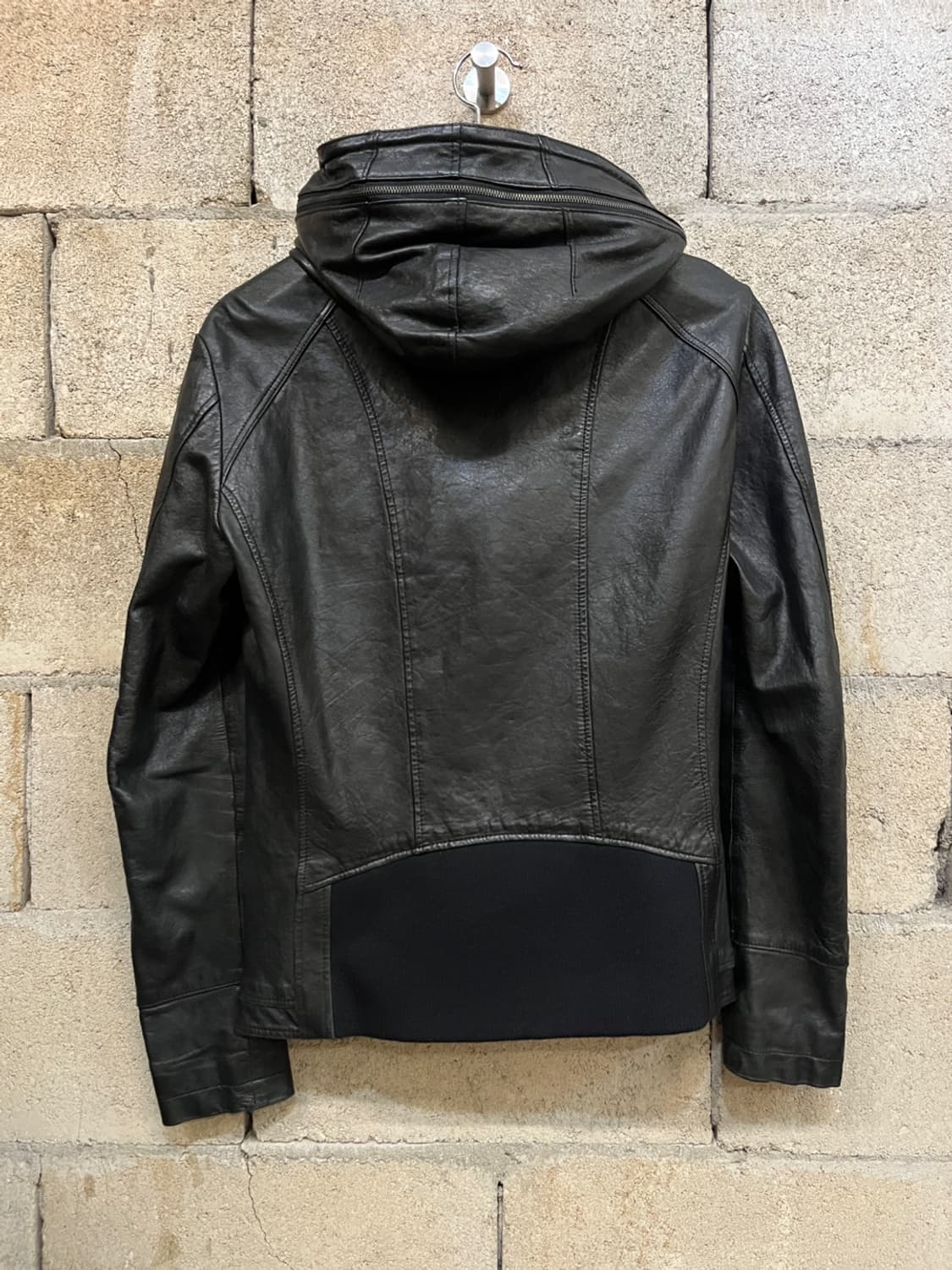 빈티지 비대칭 양가죽 레더 자켓 상품이미지8