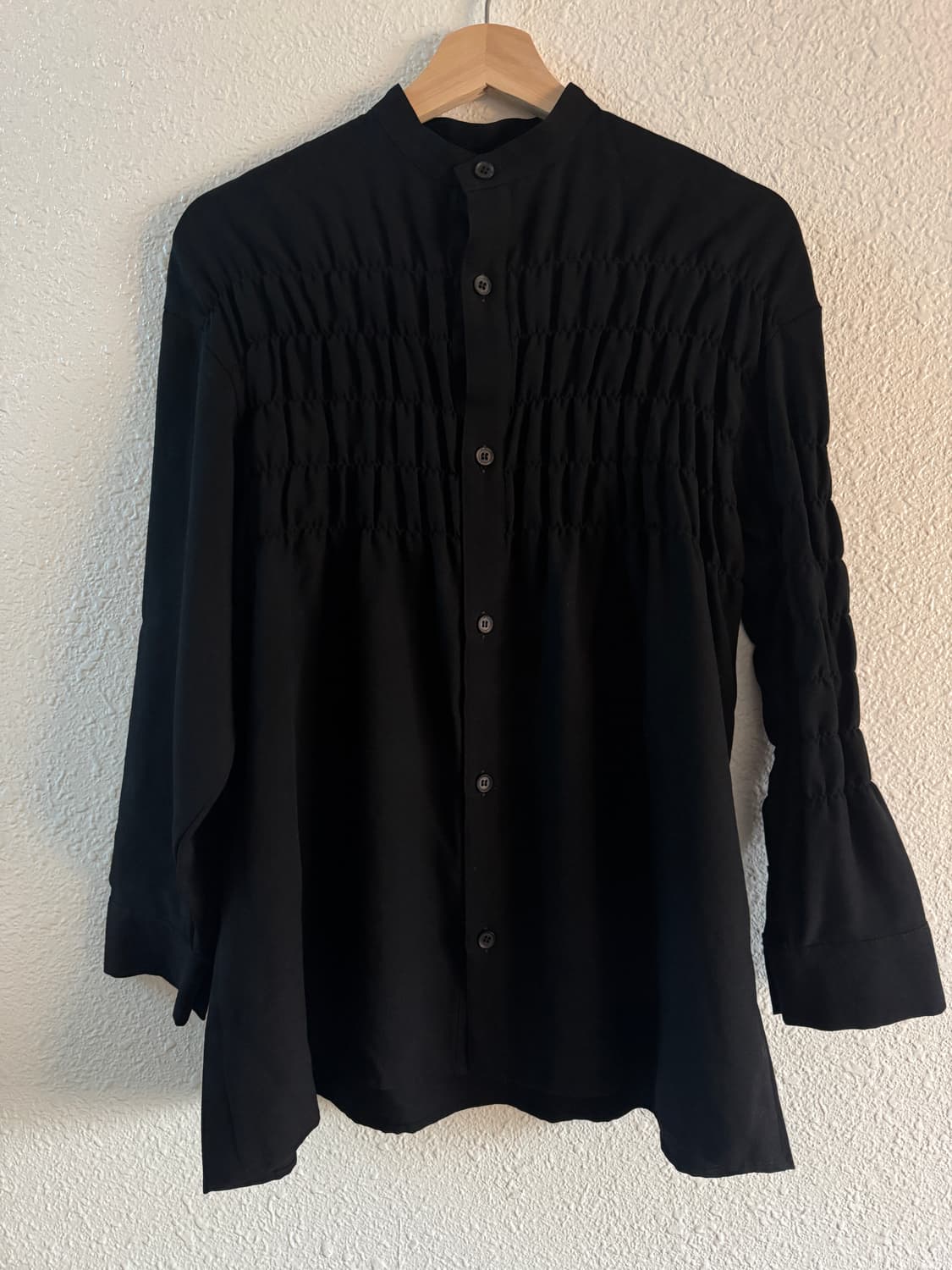 Y’s 요지야마모토 Gathered blouse 상품이미지1