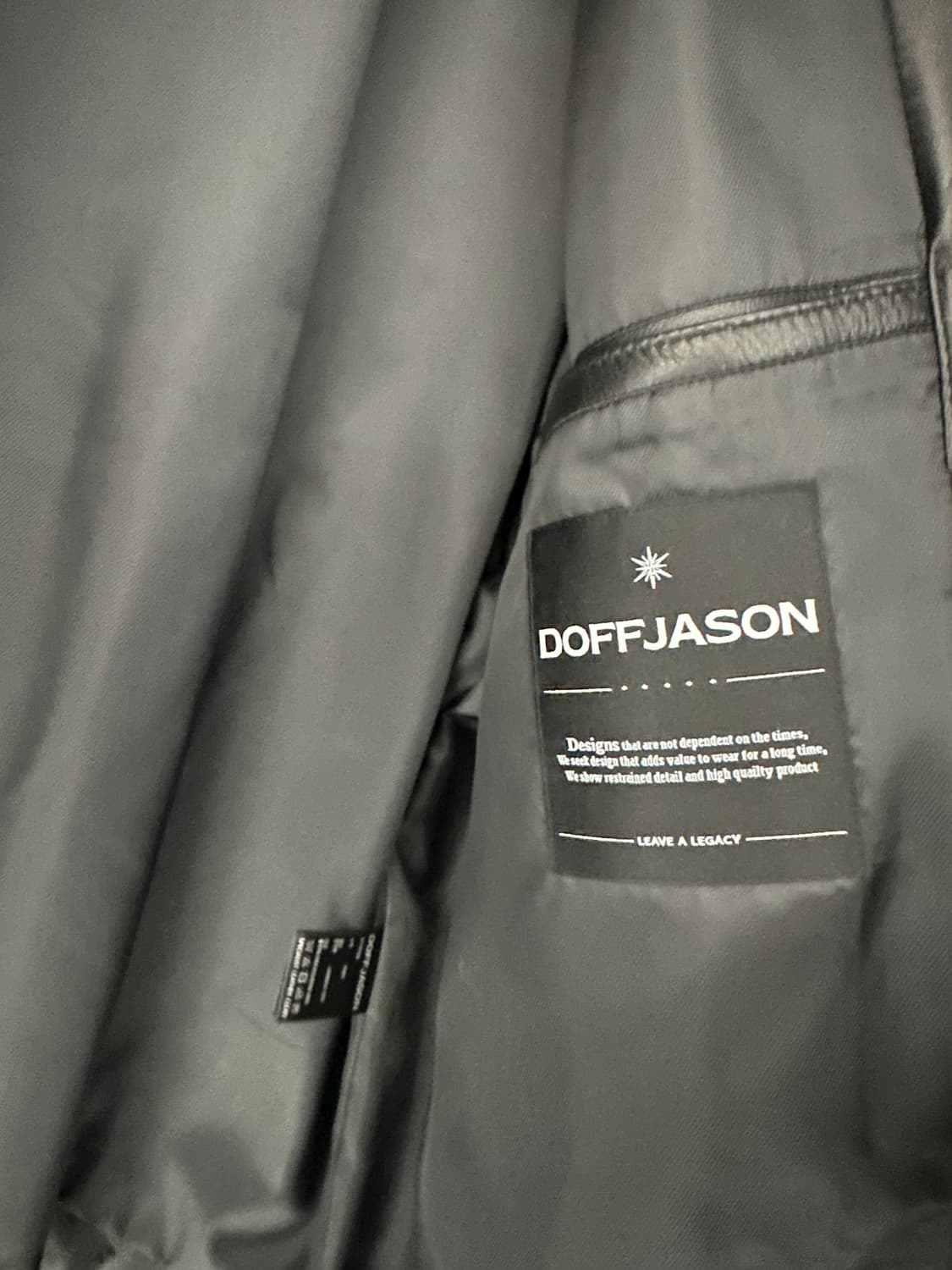 도프제이슨 오버핏 램스킨 싱글자켓 상품이미지3