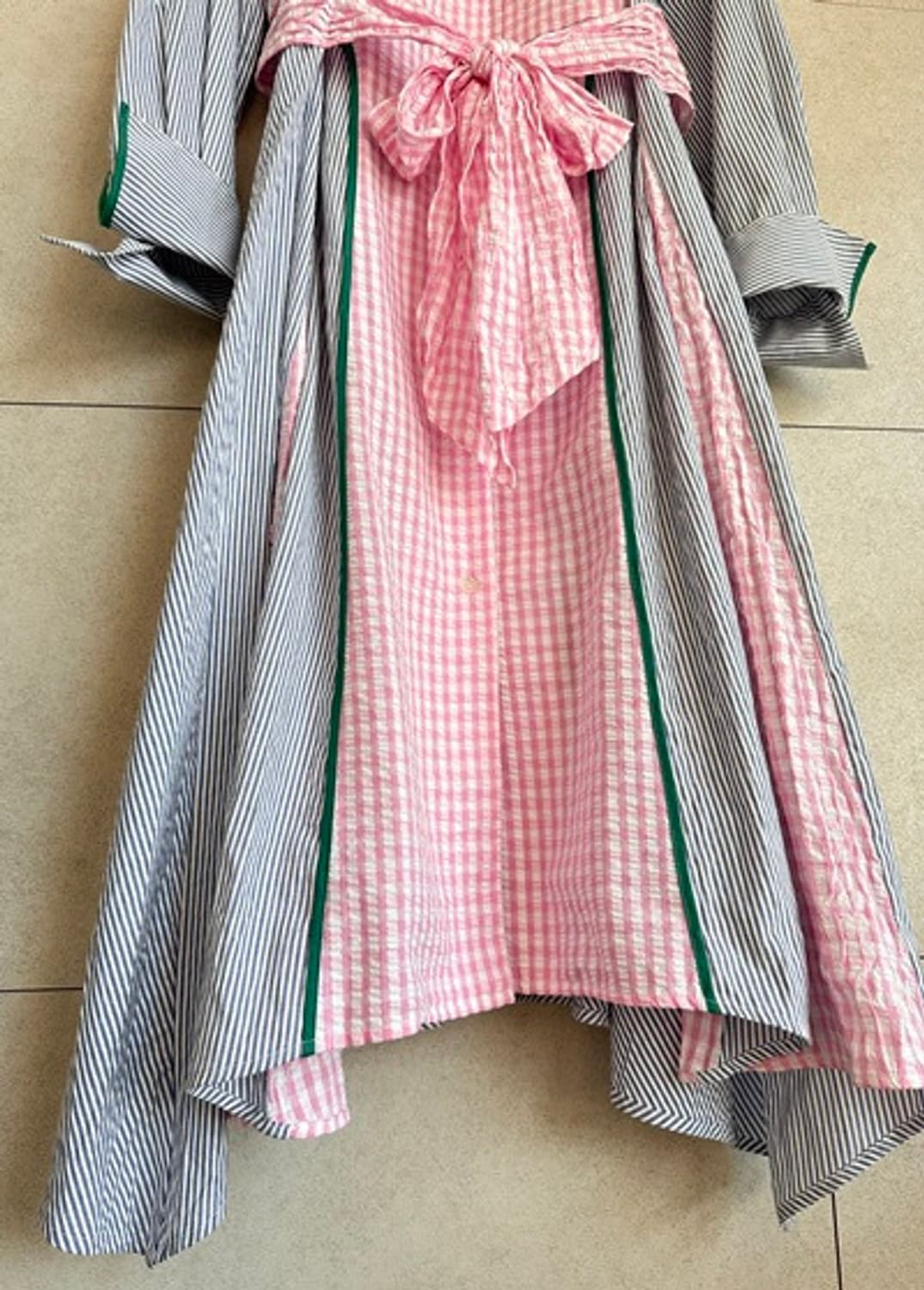 새) 오즈세컨 지지미 블럭원피스  상품이미지7