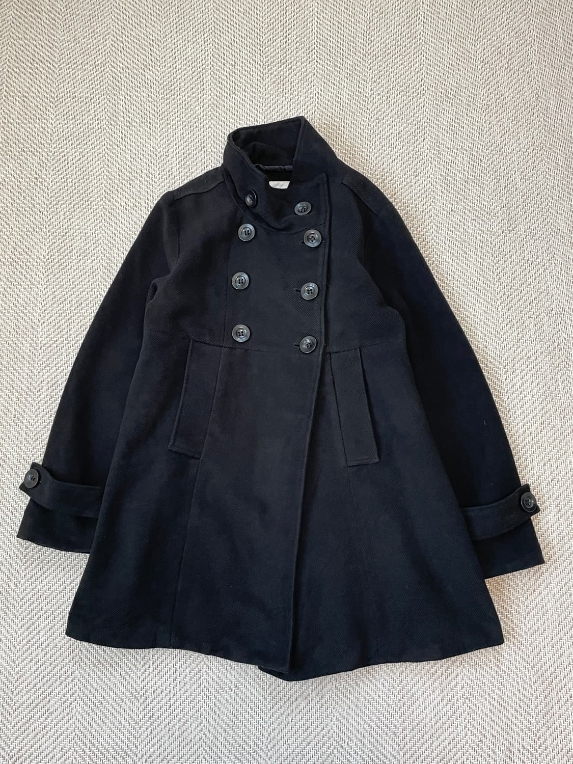 빈티지 더블 버튼 하이넥 피코트  J03669 상품이미지2