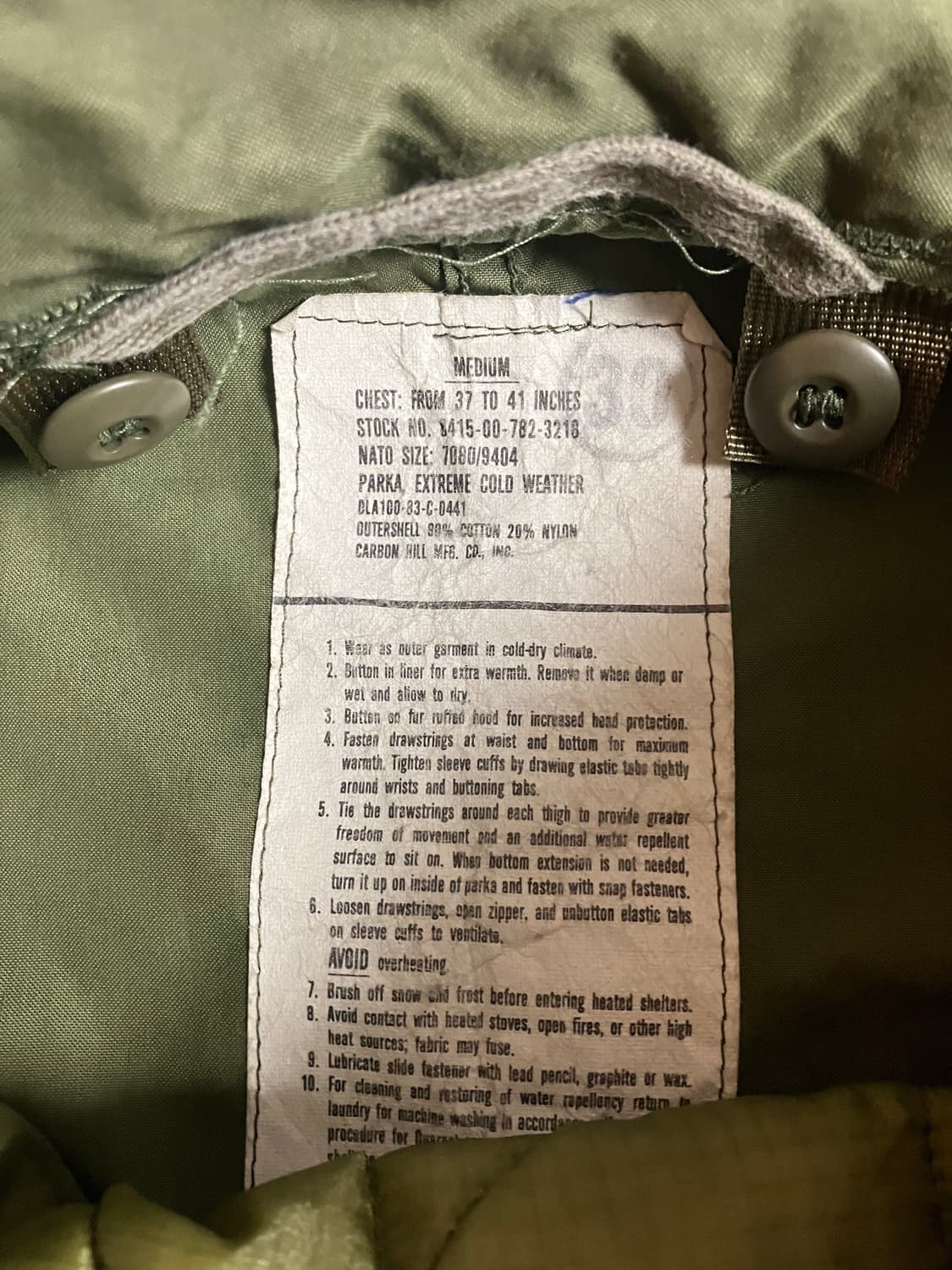 오리지널 M65 피쉬테일 파카 M 상품이미지3